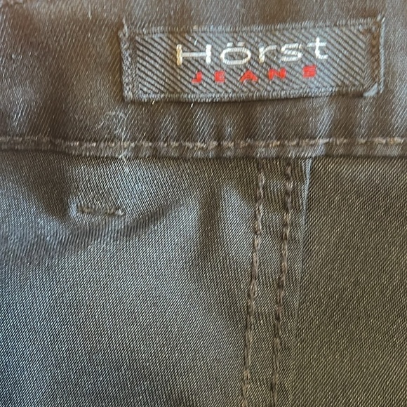 Horst W36 black stretch jeans with logo plate on back short inseam - Picture 5 of 11